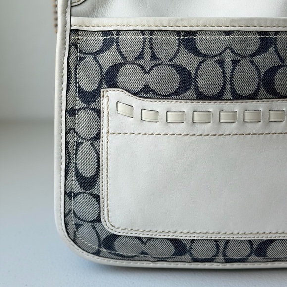 Coach Resort Denim Bleecker Shoulder Flap Bag - Picture 12 of 16